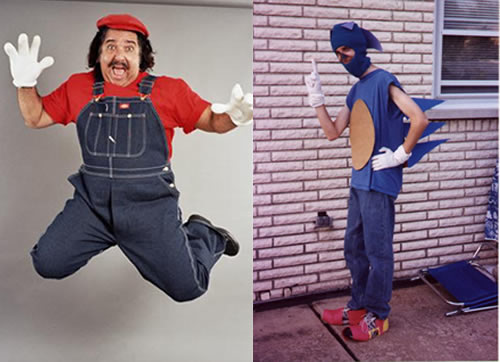 Cosplay Mario y Sonic