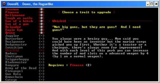 Traits DoomRL