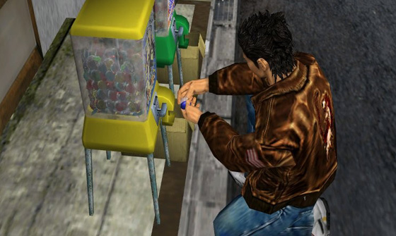 Ryo Hazuki en las máquinas expendedoras de bolas